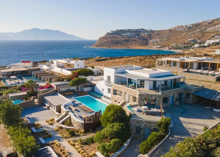 빌라 Infinium One, Sunset Views 10' From Mykonos Town!