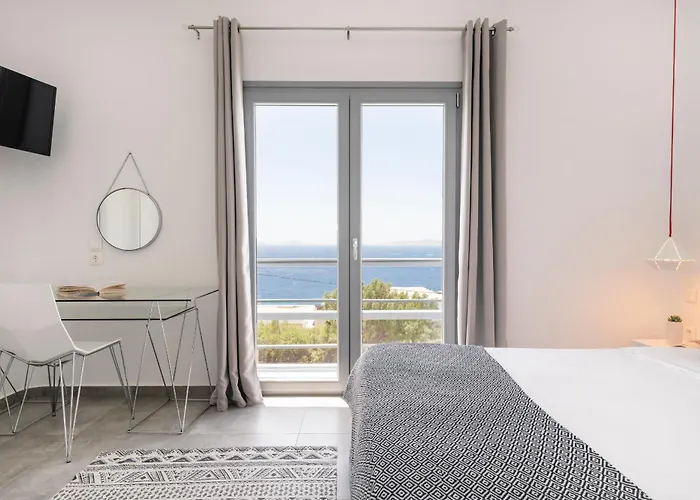 빌라 Infinium One, Sunset Views 10' From Mykonos Town!