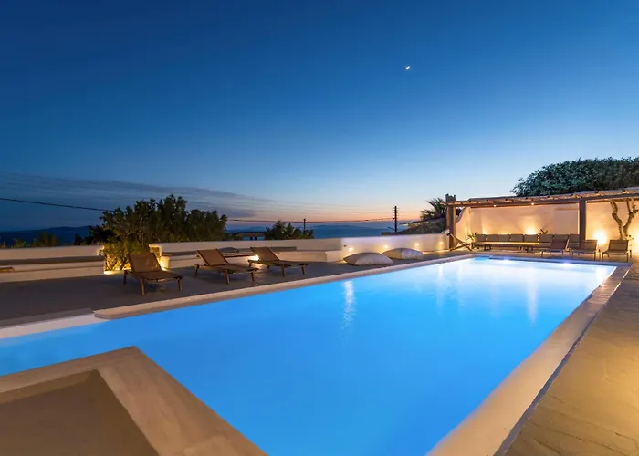 Вилла Infinium One, Sunset Views 10' From Mykonos Town! *