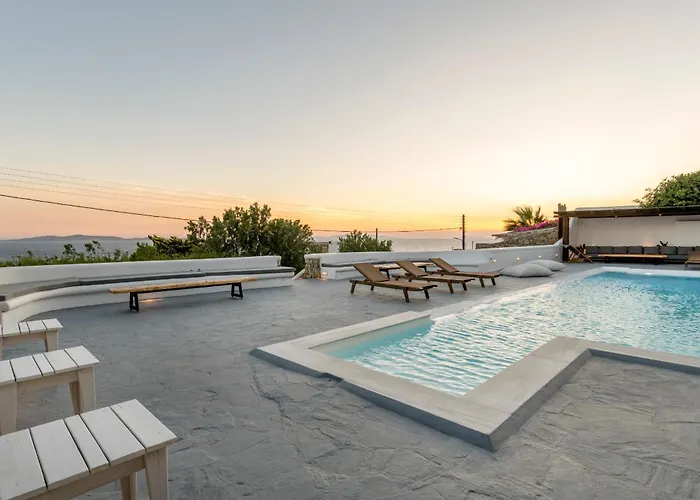 Infinium One, Sunset Views 10' From Mykonos Town! * Agios Stefanos (Mykonos)